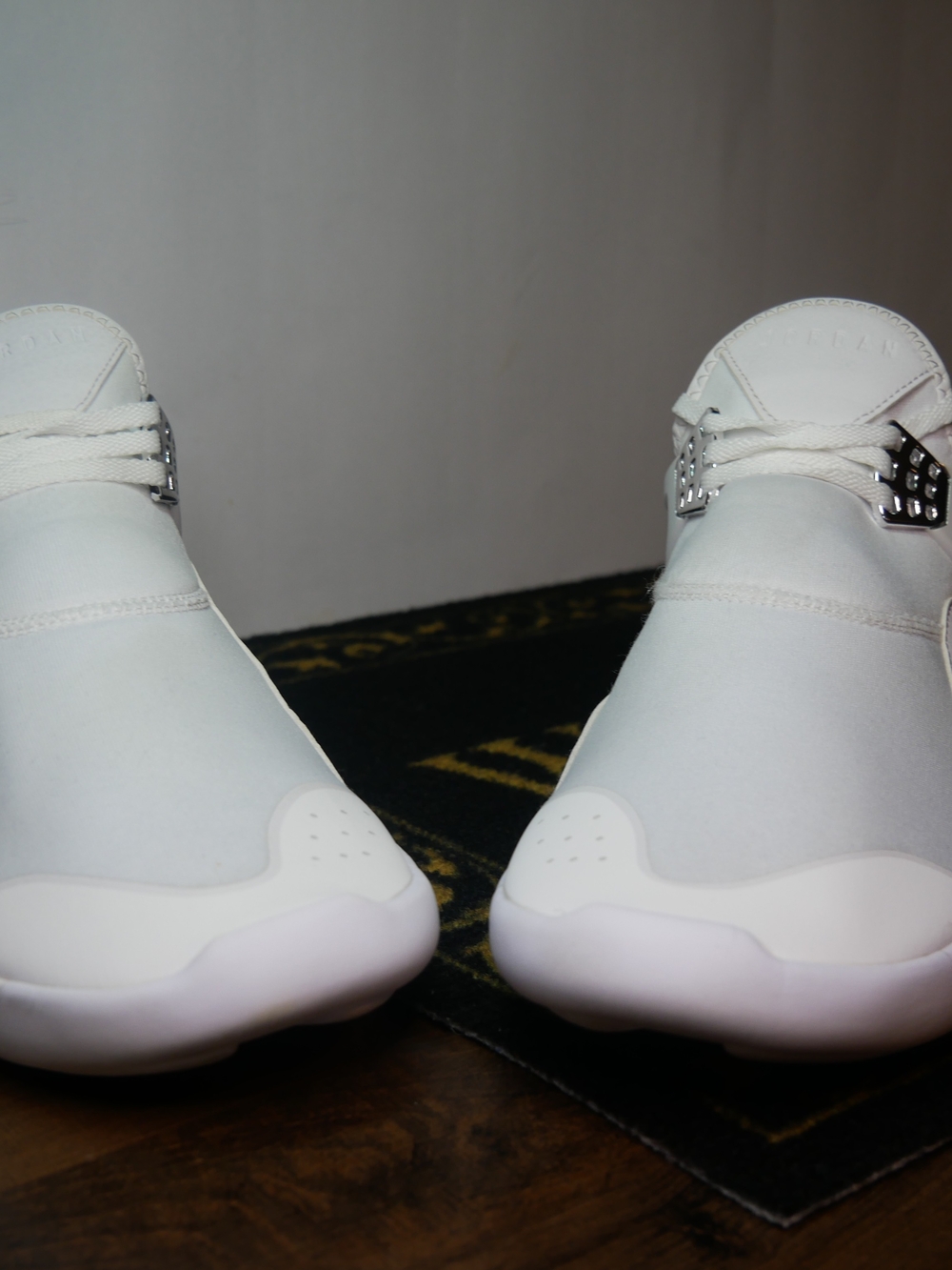 Jordan Lunar White Lace Up Low Top Athletic Basketball Sneakers